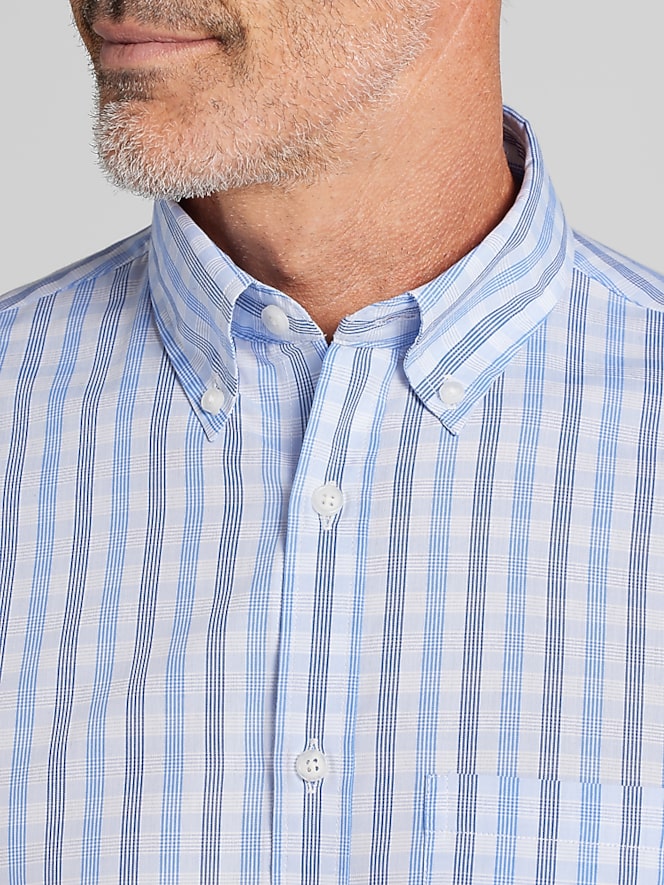 Wilke-Rodriguez Modern Fit Plaid Woven Button-Up Shirt