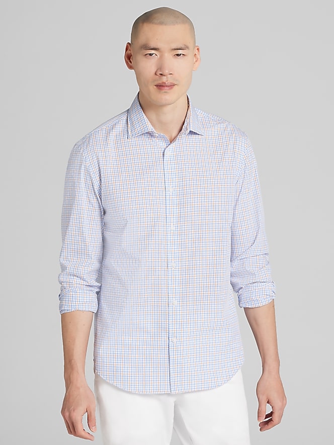 Wilke-Rodriguez Modern Fit Grid Button Up Shirt