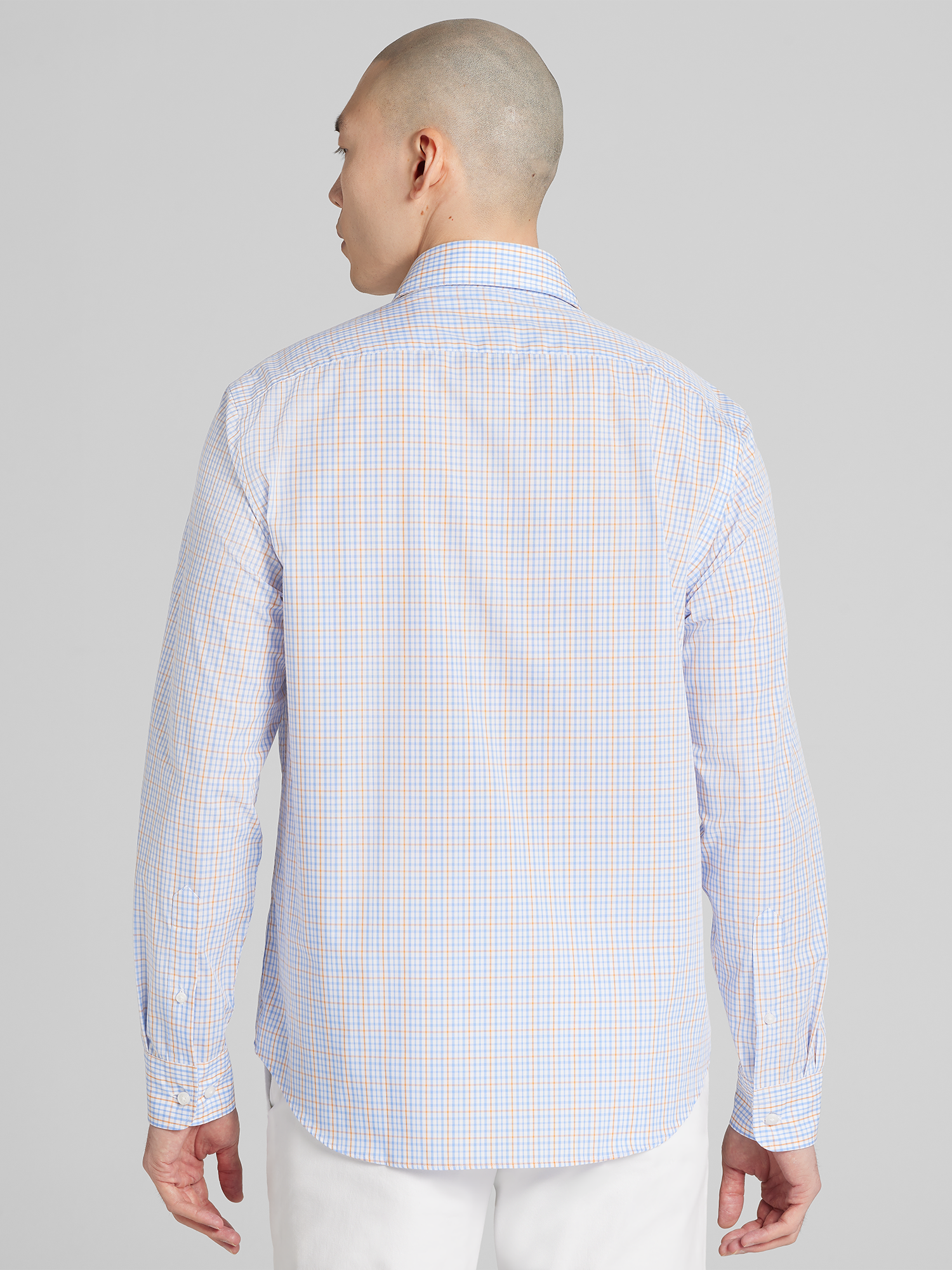 Modern Fit Grid Button Up Shirt