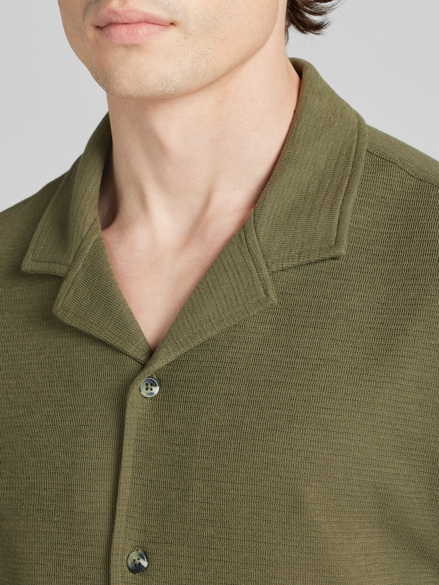 Modern Fit Knit Short Sleeve Camp Shirt