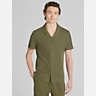 Joseph Abboud Modern Fit Knit Short Sleeve Camp Shirt