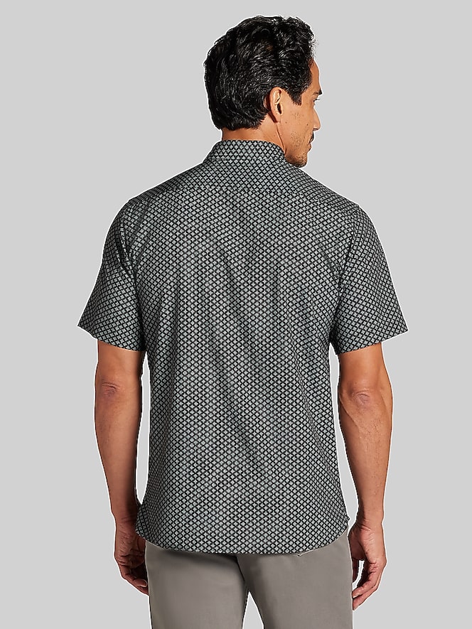 Awearness Kenneth Cole CHILLFLEX Modern Fit 4-Way Stretch Short Sleeve Button Up Shirt