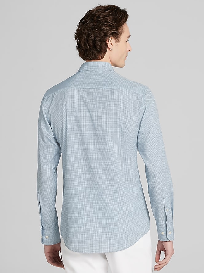 Awearness Kenneth Cole CHILLFLEX 4-Way Stretch Button Up Shirt, Teal ...