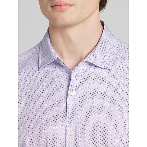Awearness Kenneth Cole Men's CHILLFLEX 4-Way Stretch Button Up Shirt Purple - Size: XL