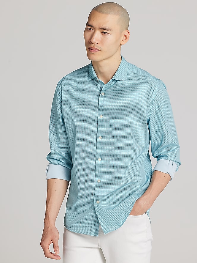 Awearness Kenneth Cole Slim Fit 4-Way Stretch Button Up Shirt