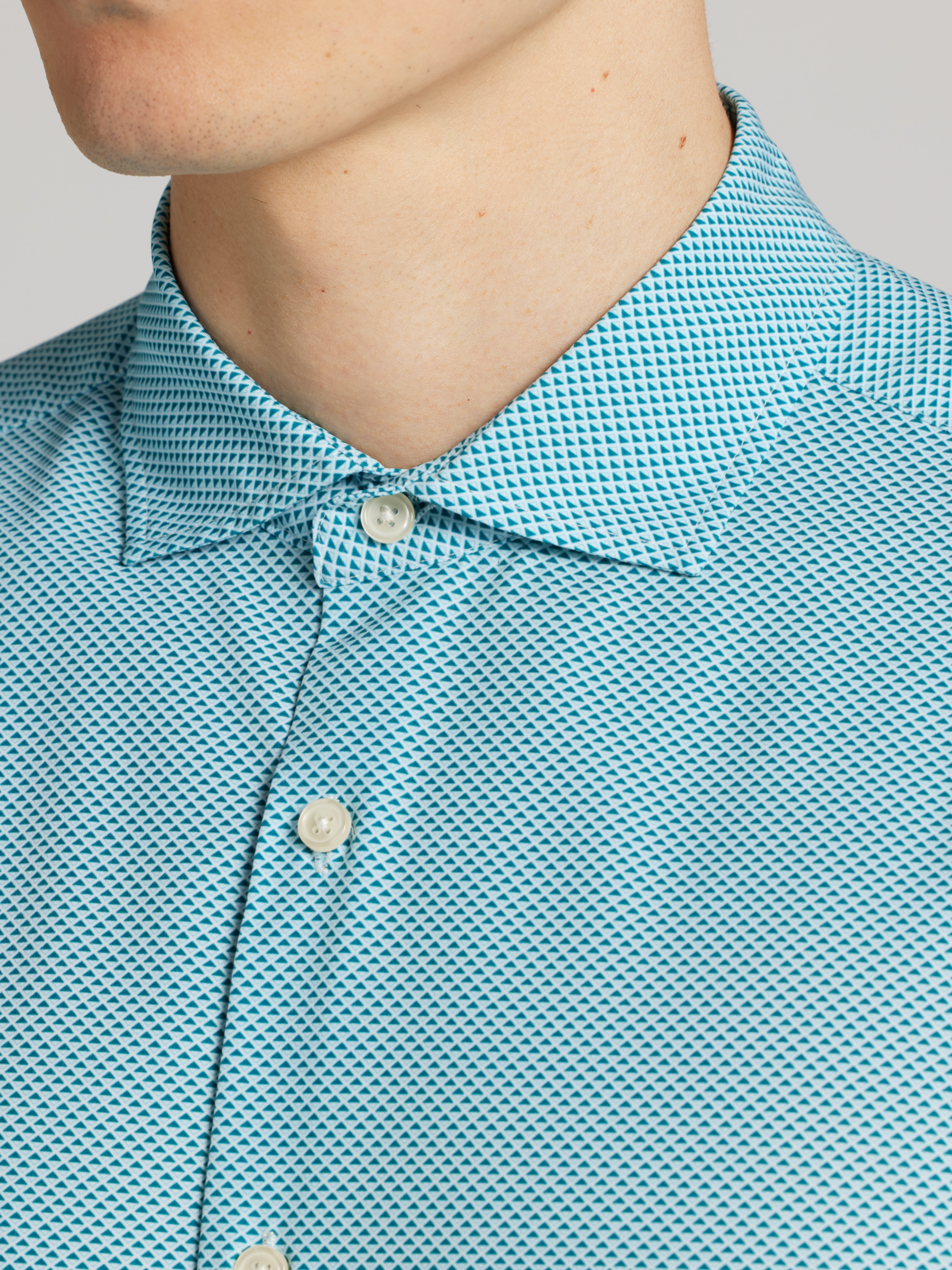 Slim Fit 4-Way Stretch Button Up Shirt