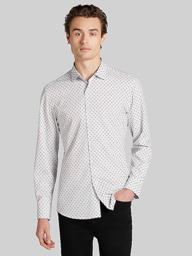 Awearness Kenneth Cole CHILLFLEX 4-Way Stretch Button Up Shirt, White ...
