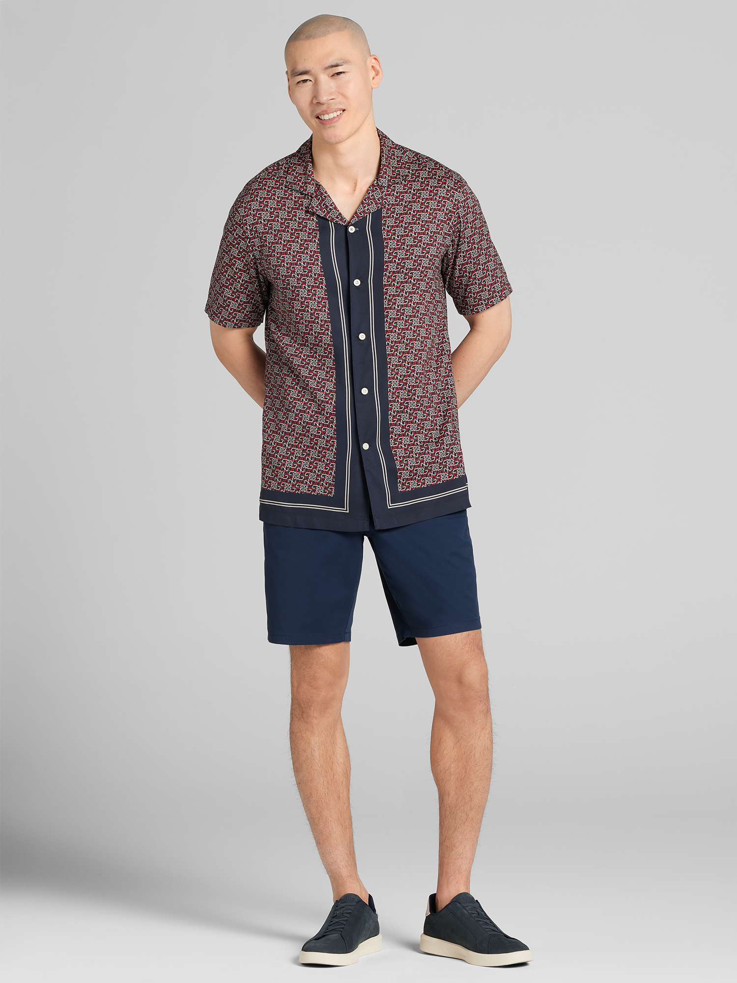 Modern Fit Short Sleeve Camp Shirt
