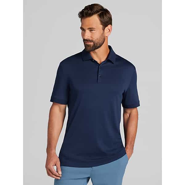 Joseph Abboud Big & Tall Men's Modern Fit Ultra-Soft Stretch Cotton Polo Navy - Size: 3X