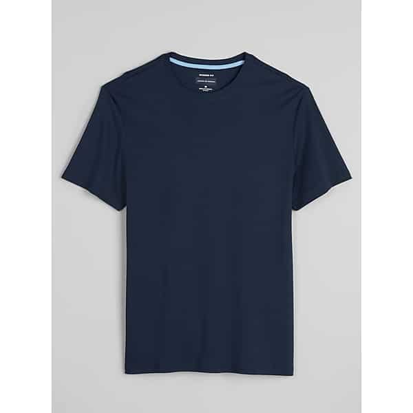 Joseph Abboud Big & Tall Men's Modern Fit Ultra-Soft Cotton Crewneck Tee Navy - Size: LT
