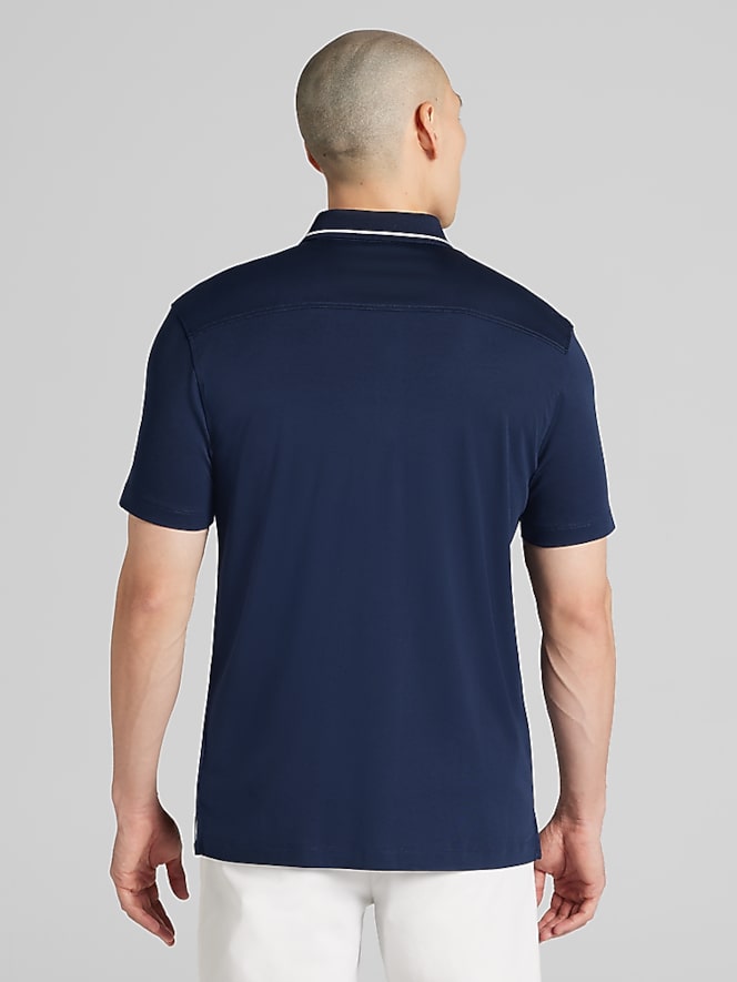 Joseph Abboud Modern Fit Cotton Modal Short Sleeve Button Up Shirt