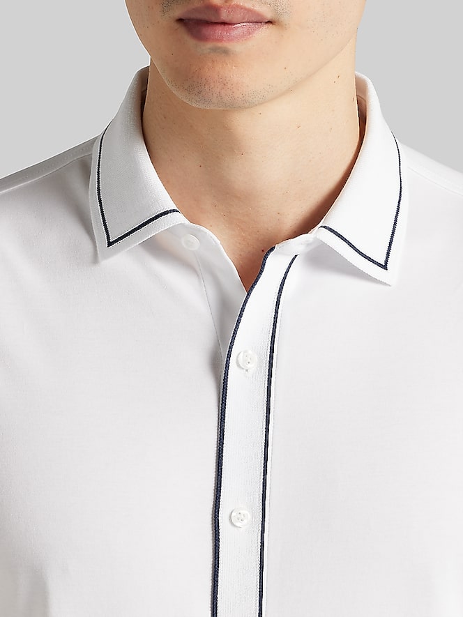 Joseph Abboud Modern Fit Ultra-Soft Stretch Cotton Short Sleeve Button Up Shirt