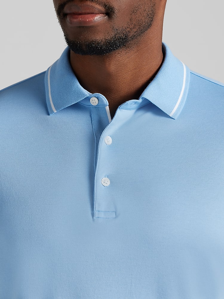 Joseph Abboud Modern Fit Ultra-Soft Cotton Tipped Collar Polo