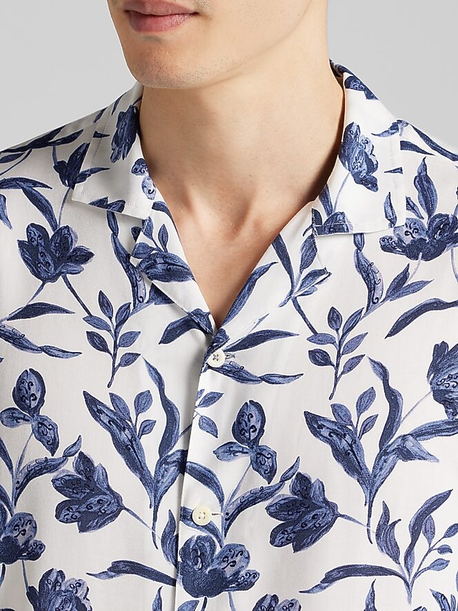 Joseph Abboud Modern Fit Floral Button Up Shirt