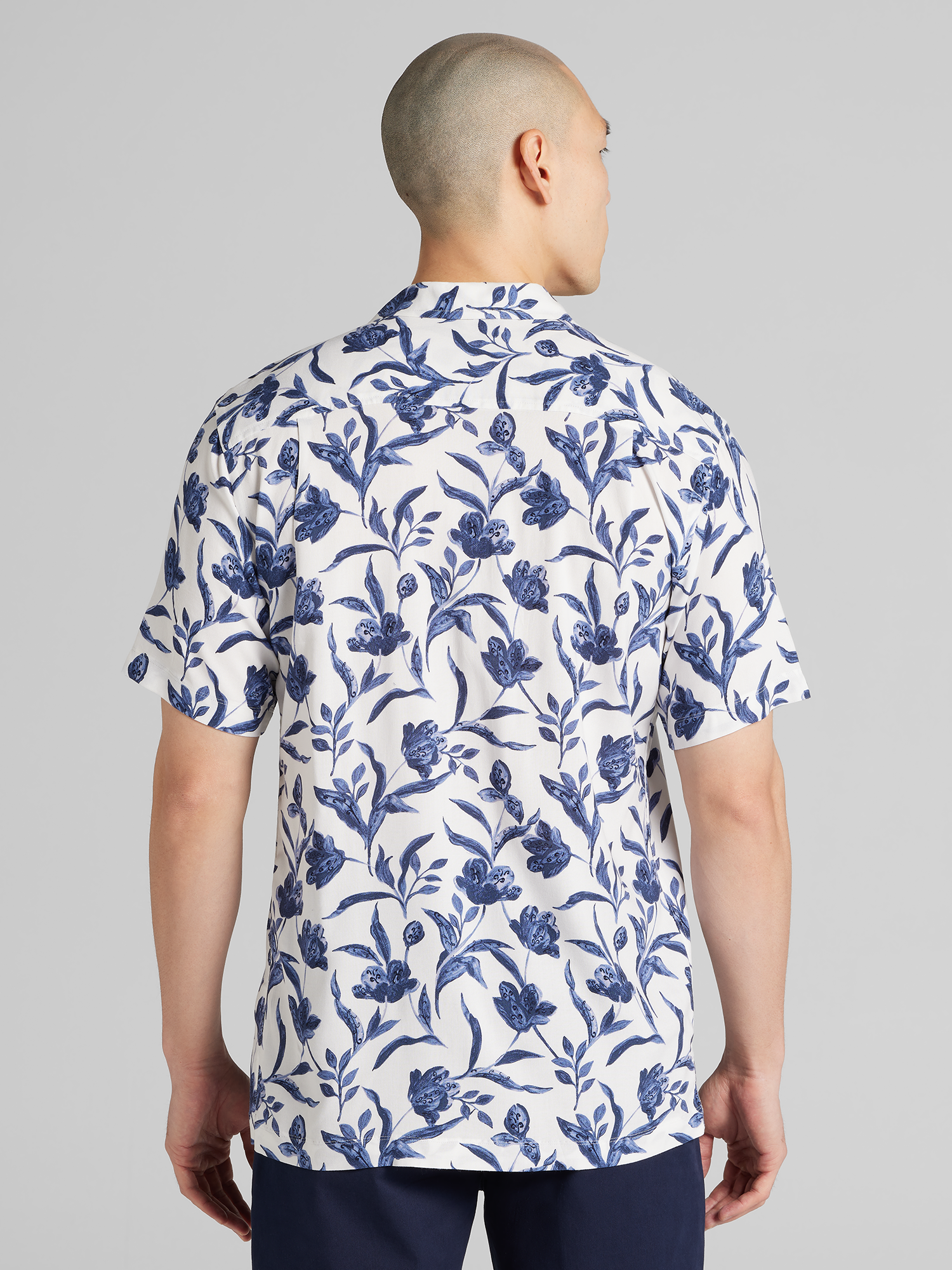 Modern Fit Floral Button Up Shirt