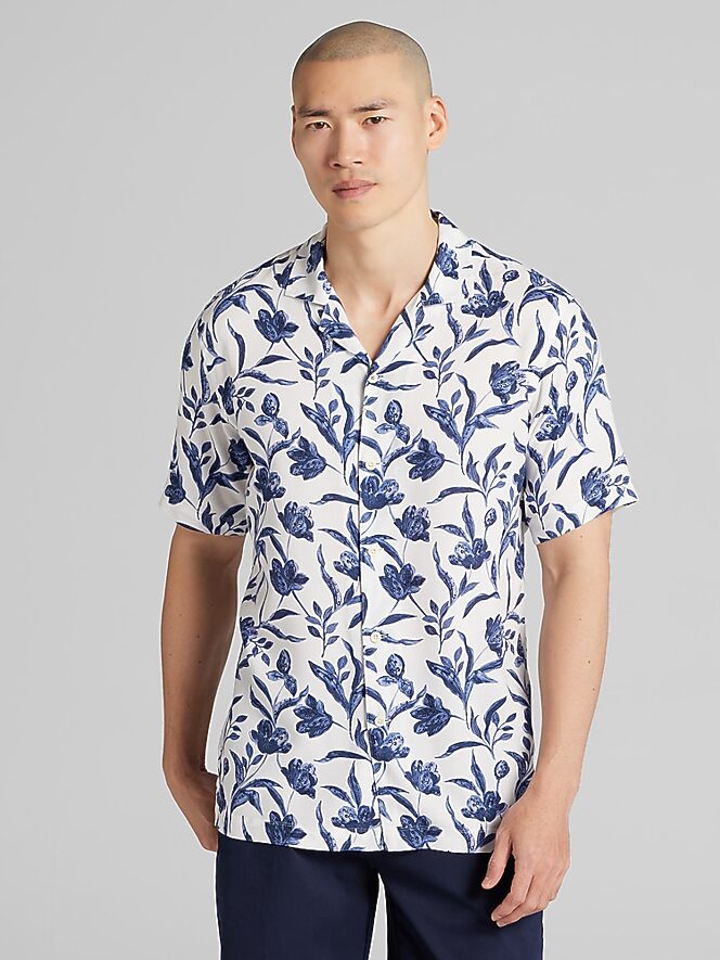 Joseph Abboud Modern Fit Floral Button Up Shirt