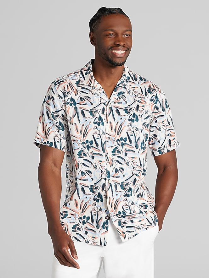 Joseph Abboud Modern Fit Tropical Button Up Shirt