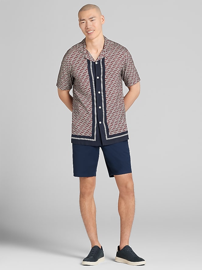 Joseph Abboud Modern Fit Lightweight Short Sleeve Camp Shirt