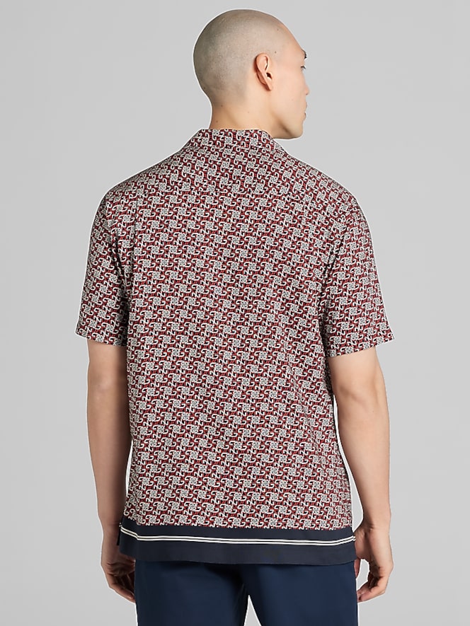 Joseph Abboud Modern Fit Lightweight Short Sleeve Camp Shirt