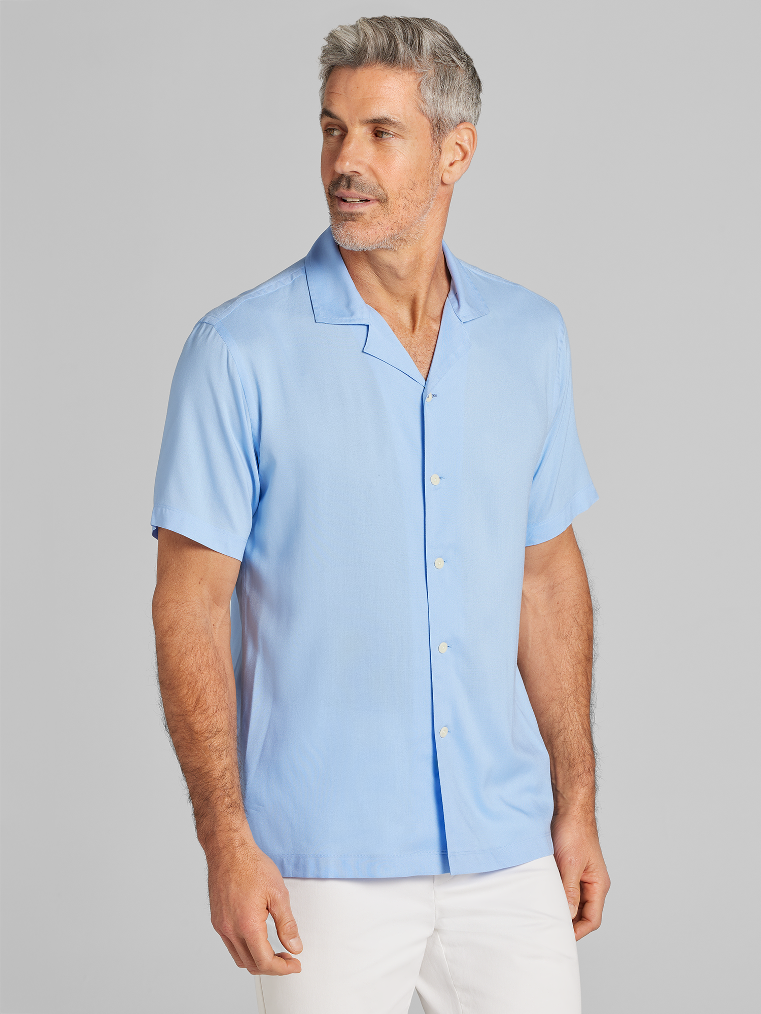Modern Fit Short Sleeve Camp Shirt