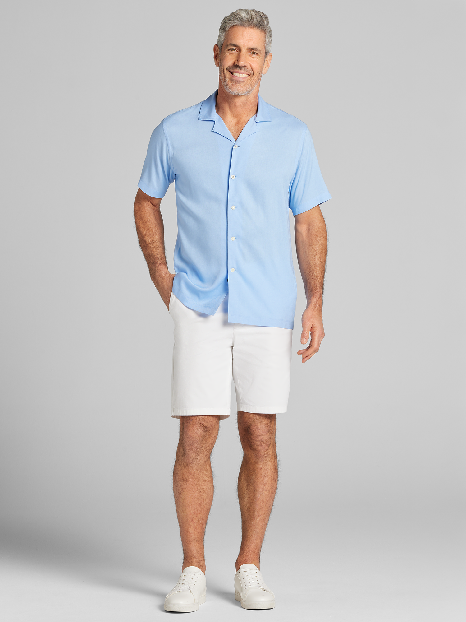 Modern Fit Short Sleeve Camp Shirt