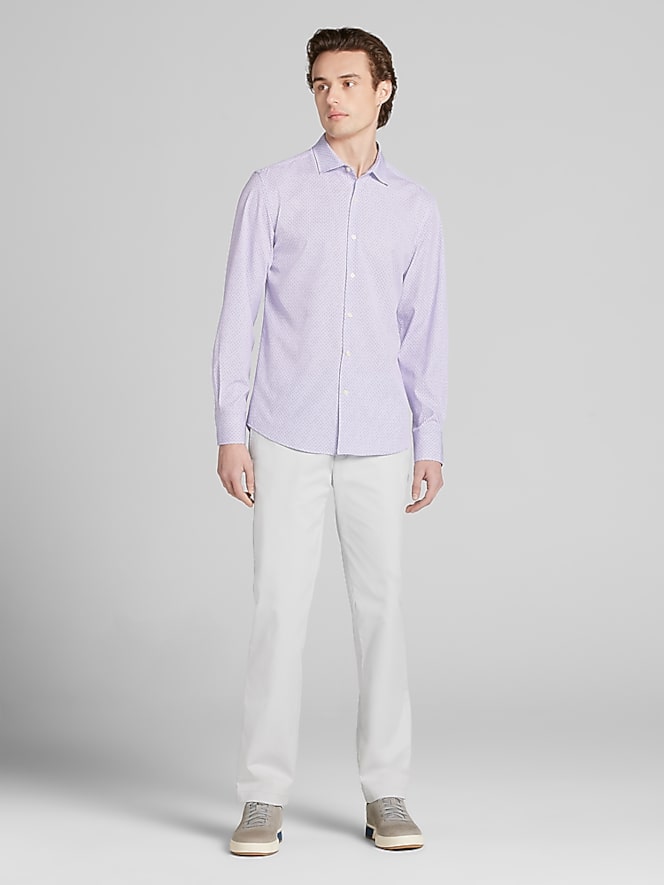 Awearness Kenneth Cole Micro-Dot 4-Way Stretch Button-Up Shirt