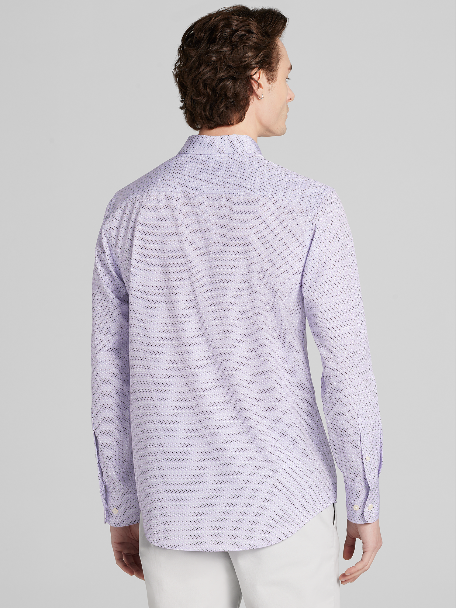 Micro-Dot 4-Way Stretch Button Up Shirt