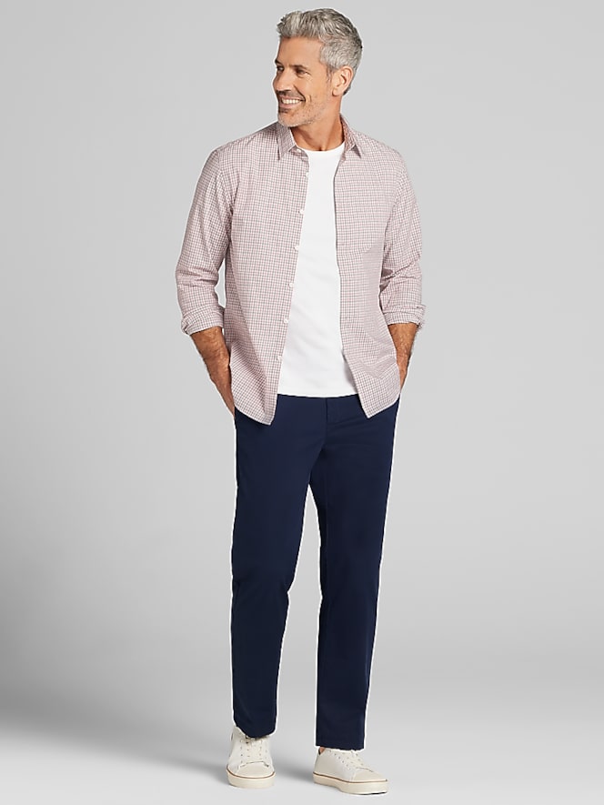 Awearness Kenneth Cole CHILLFLEX Slim Fit Dobby Check Button Up Shirt