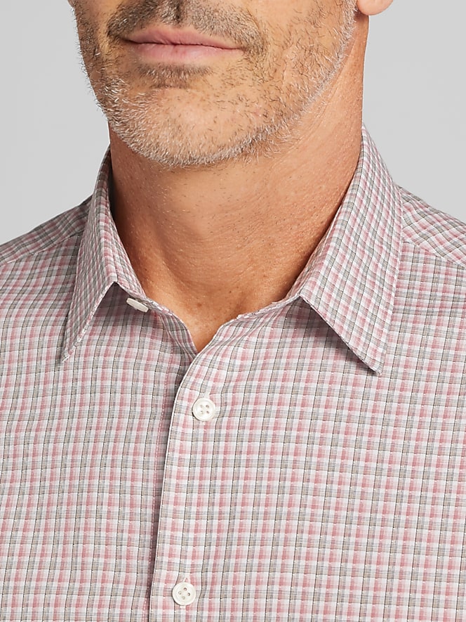 Awearness Kenneth Cole CHILLFLEX Slim Fit Dobby Check Button Up Shirt