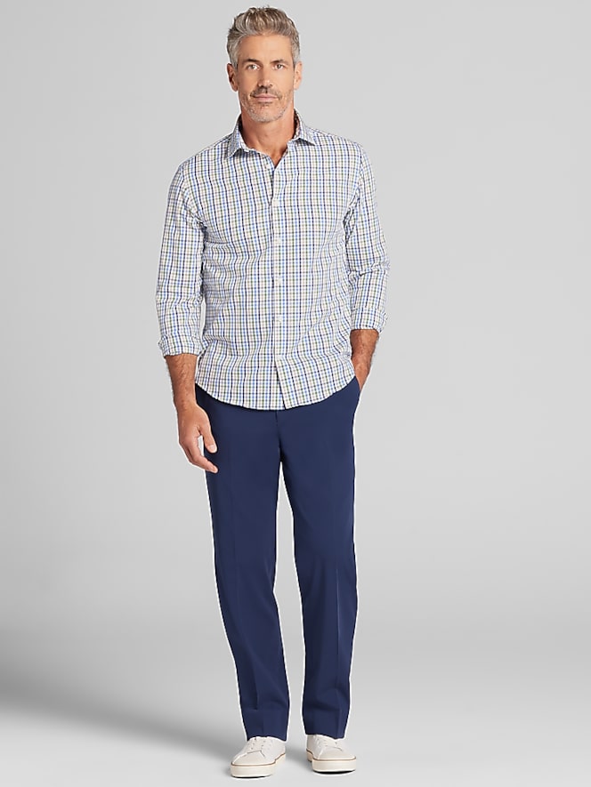 Wilke-Rodriguez Modern Fit Roadmap Check Button Up Shirt