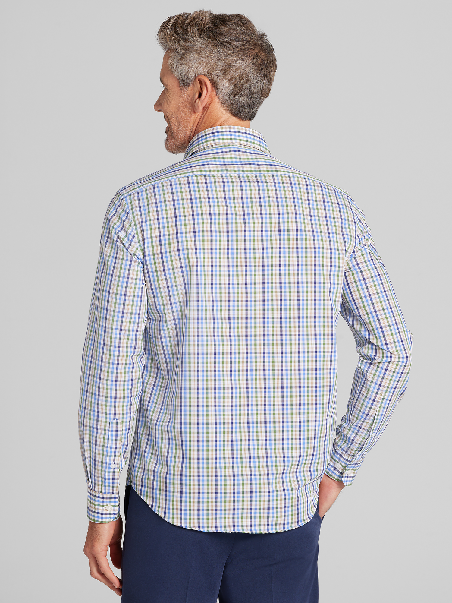 Modern Fit Roadmap Check Button Up Shirt