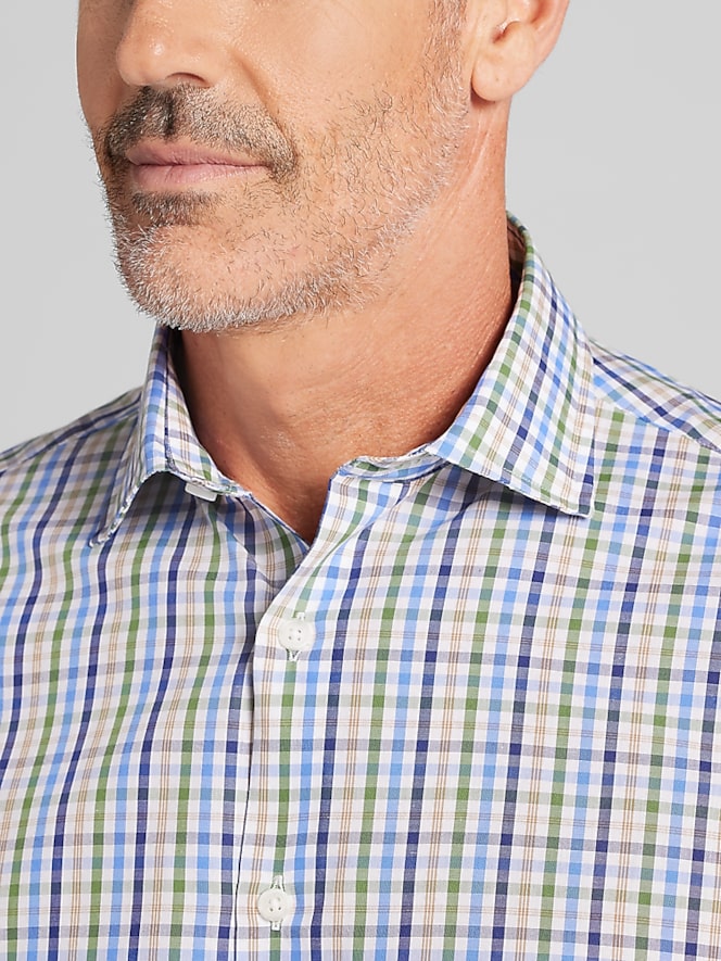 Wilke-Rodriguez Modern Fit Roadmap Check Button Up Shirt