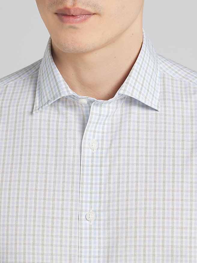 Big & Tall Men's Modern Fit Plaid Button Up Shirt