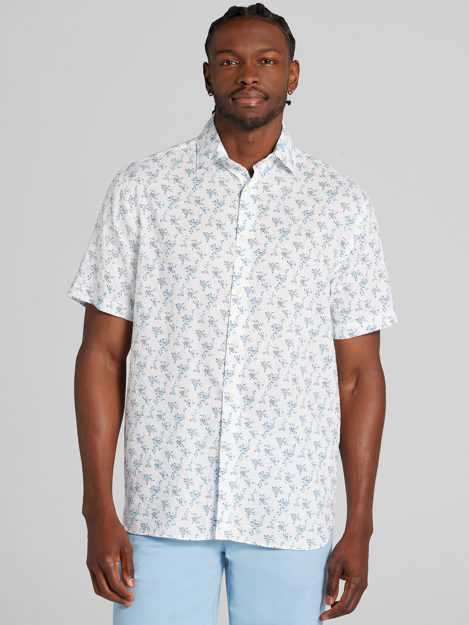 Classic Fit Short Sleeve Button Up Shirt