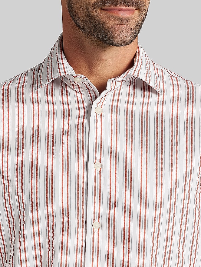 Joseph Abboud Classic Fit Cotton Blend Short Sleeve Button Up Shirt