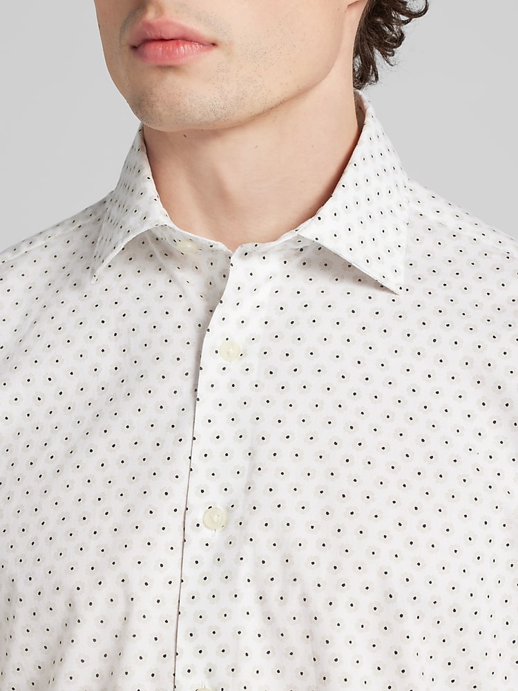 joseph abboud white dress shirt Joseph Abboud Modern Fit Performance Stretch Dress Shirt, White Solid -  Size: 14.5 32/33 | Dress Shirts