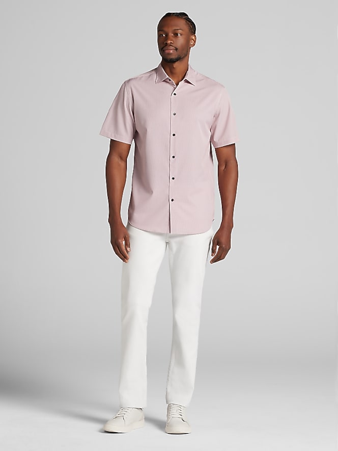 Awearness Kenneth Cole CHILLFLEX Modern Fit Patterned 4-Way Stretch Button Up Shirt