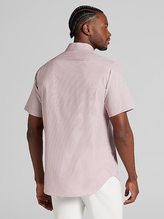 Awearness Kenneth Cole CHILLFLEX Modern Fit Patterned 4-Way Stretch Button Up Shirt