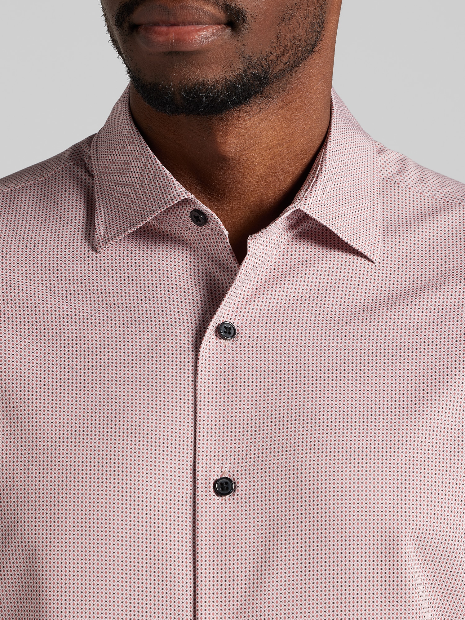 CHILLFLEX Modern Fit Patterned 4-Way Stretch Button Up Shirt