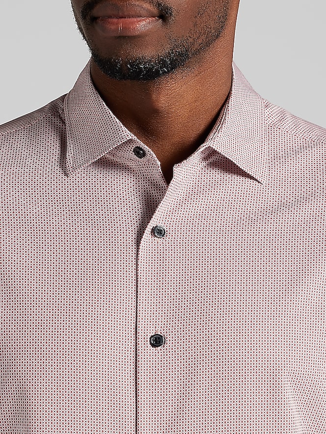 Awearness Kenneth Cole CHILLFLEX Modern Fit Patterned 4-Way Stretch Button Up Shirt