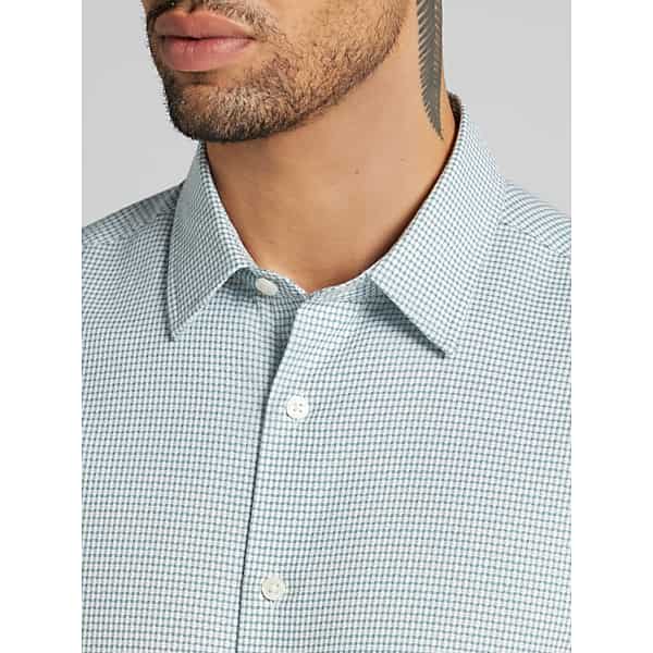 Awearness Kenneth Cole Big & Tall Men's CHILLFLEX Button Up Shirt Teal - Size: XLT