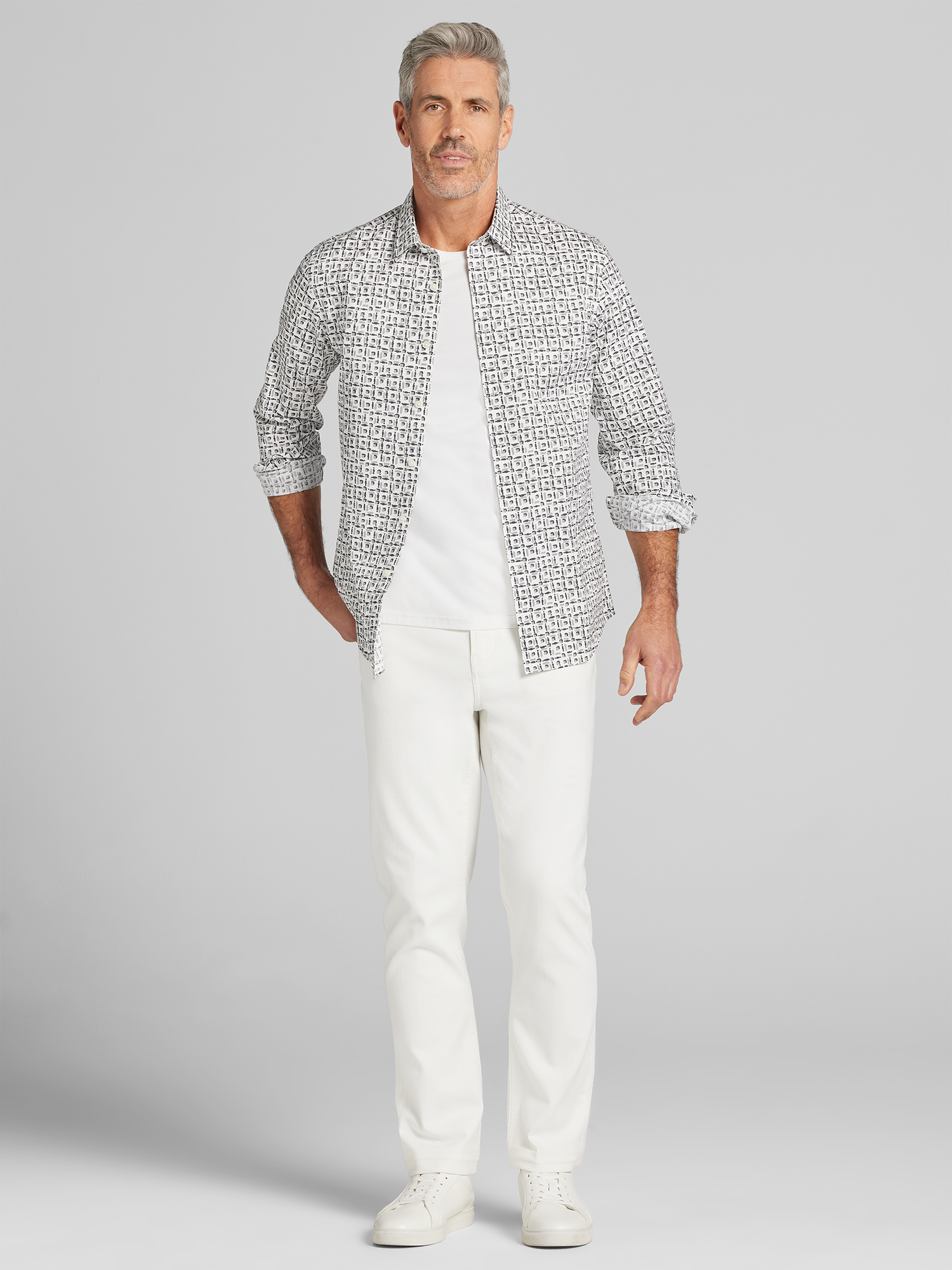 Slim Fit CHILLFLEX Woven Button Up Shirt