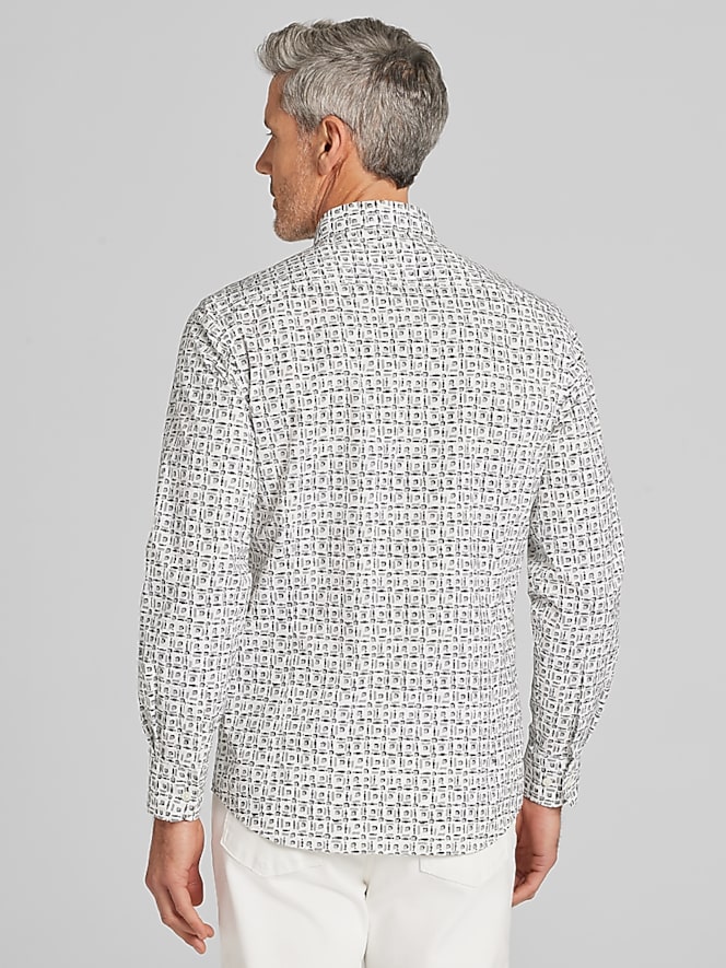 Awearness Kenneth Cole Slim Fit CHILLFLEX Woven Button Up Shirt