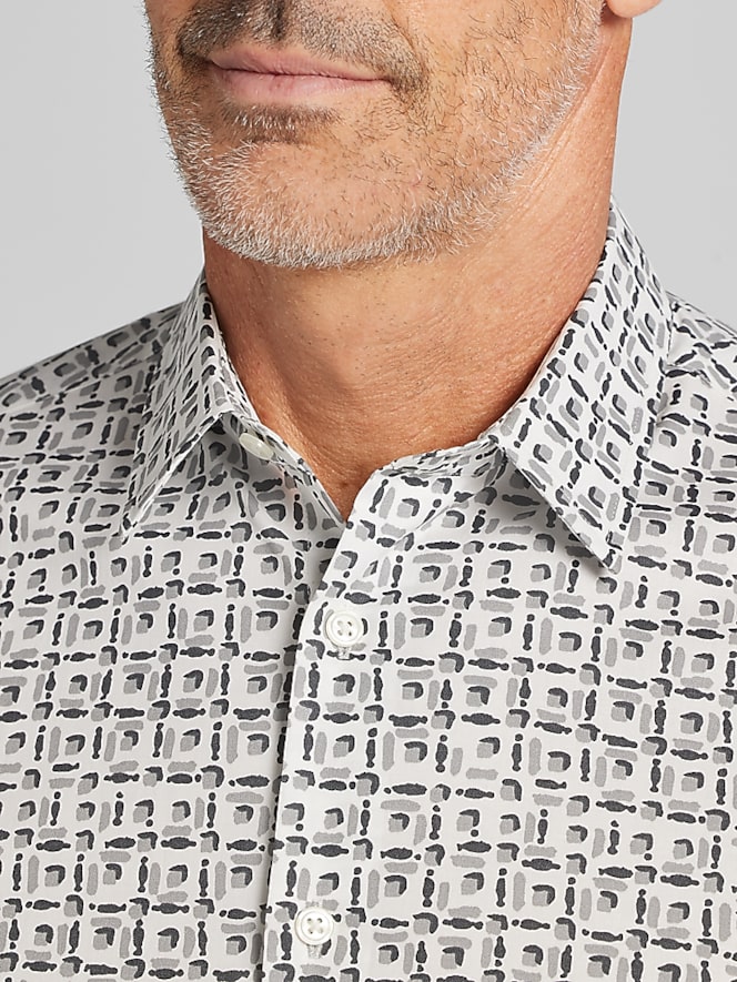 Awearness Kenneth Cole Slim Fit CHILLFLEX Woven Button Up Shirt