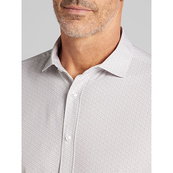Awearness Kenneth Cole Big & Tall Men's Modern Fit 4-Way Stretch Button Up Shirt White - Size: XXL
