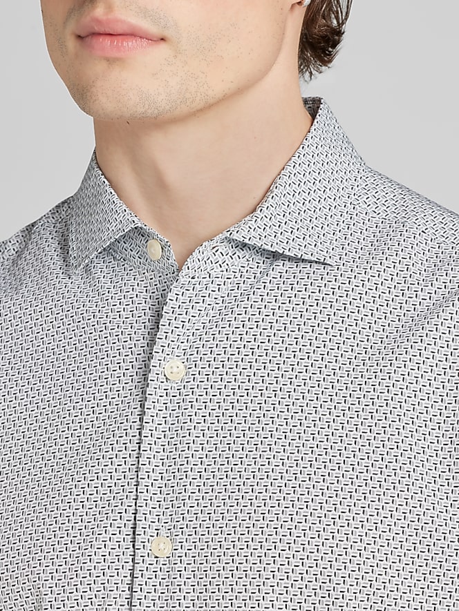 Awearness Kenneth Cole CHILLFLEX Modern Fit Short Sleeve Button Up Shirt