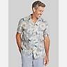 Joseph Abboud Modern Fit Tropical Leaf Camp Shirt