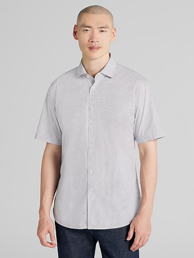 Joseph Abboud Modern Fit Short Sleeve Button Up Shirt