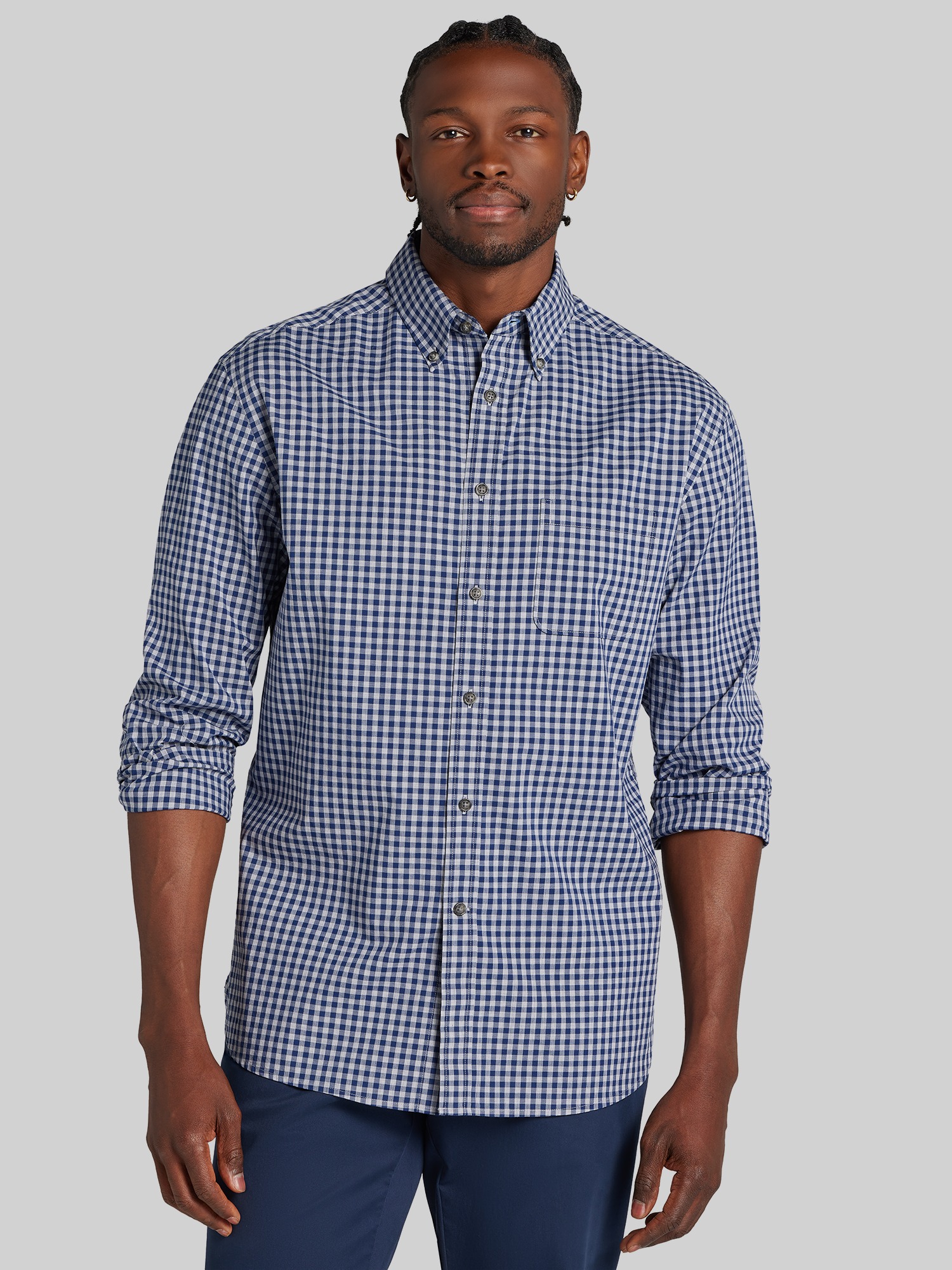 Classic Fit Check Button Up Shirt