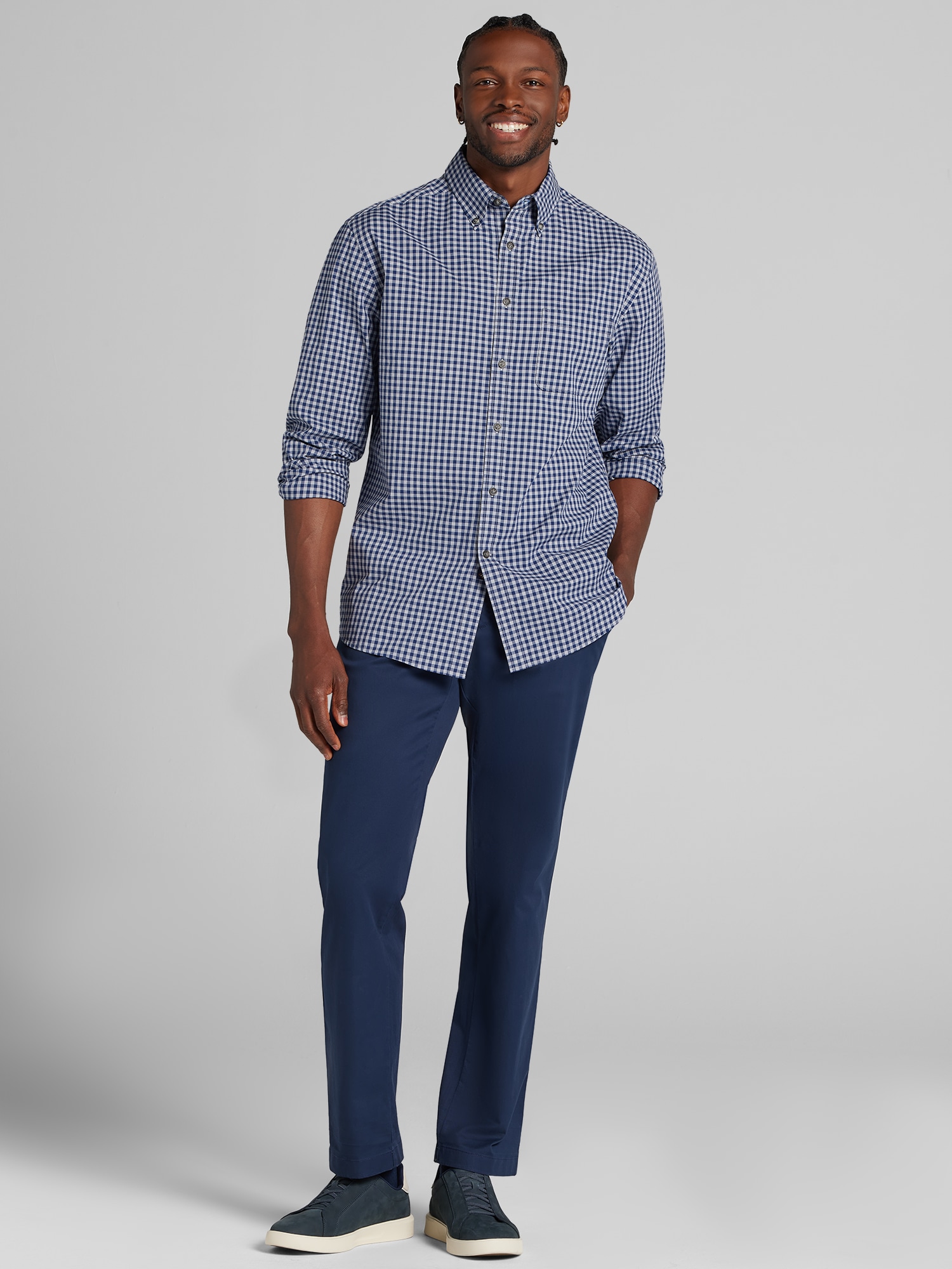 Classic Fit Check Button Up Shirt